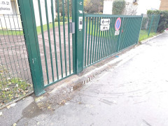 Rétention eau face portillon